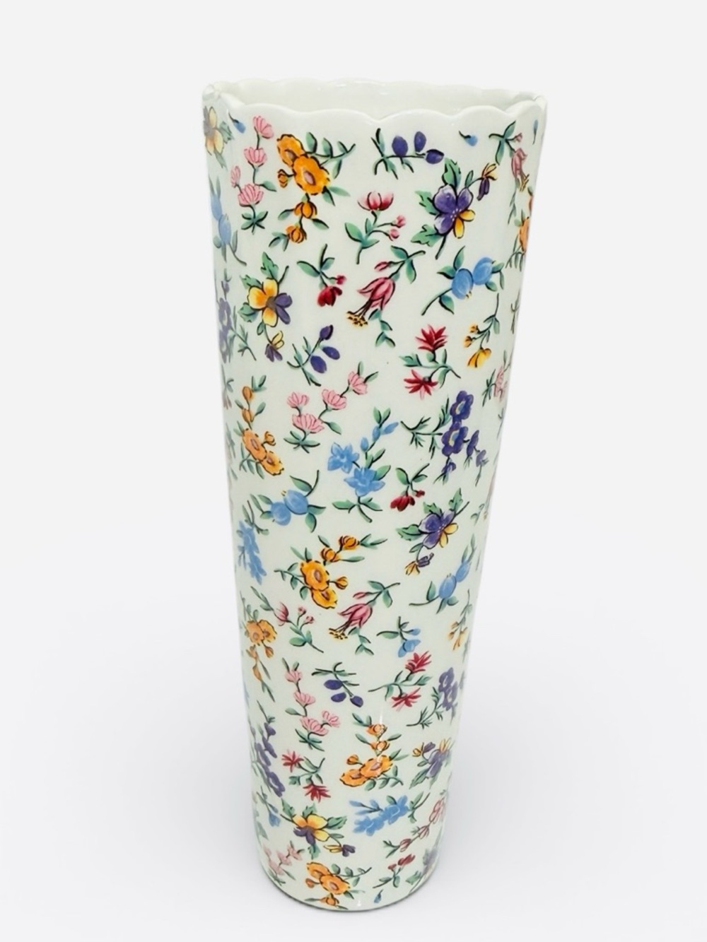 Vintage Chintz English Country Porcelain Bud Vase